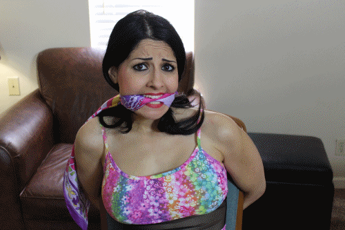 boundinthemidwest.com - Hannah Perez Bound And Gagged With Scarves thumbnail
